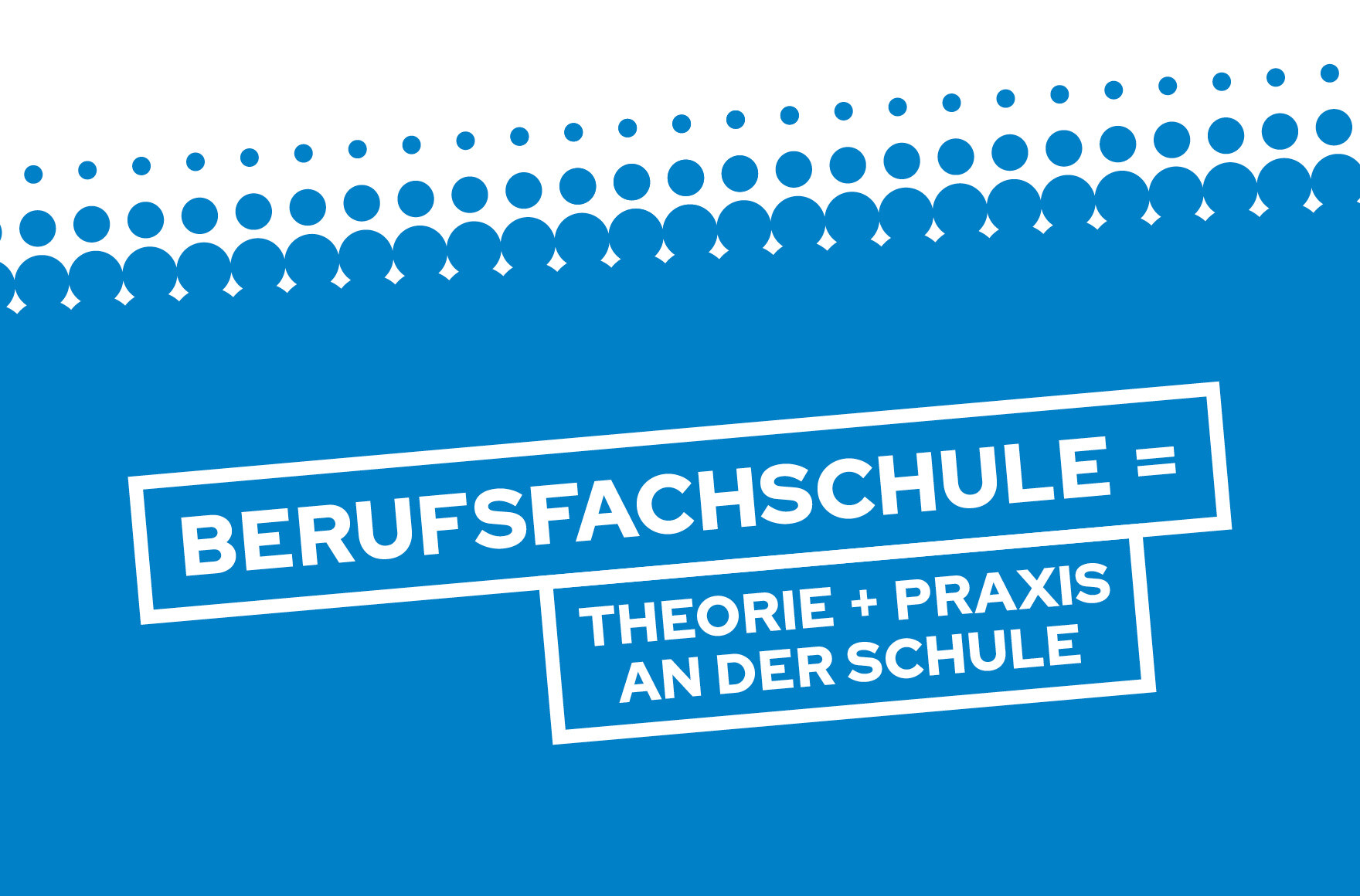 Text: »Berufsfachschule = Theorie + Praxis an der Schule.«